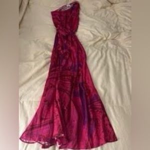 Reiss Mila one shoulder paisley maxi dress